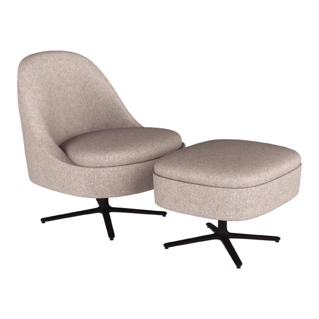 Armchair Noa aluminium swivel — JM Line